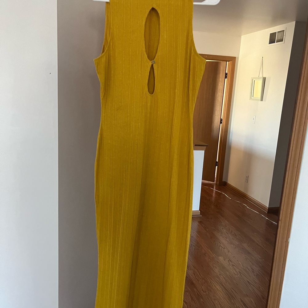 Reformation Townes Knit Yellow Dress